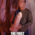 Kirk dildo | IT ONLY HURTS THE FIRST TIME SPOCK | image tagged in kirk dildo,star trek | made w/ Imgflip meme maker