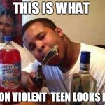 Michael brown not so innocent  | THIS IS WHAT A NON VIOLENT  TEEN LOOKS LIKE | image tagged in michael brown | made w/ Imgflip meme maker