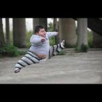 Fat kid jump kick