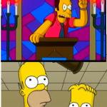 Rev Lovejoy Bart and Homer meme