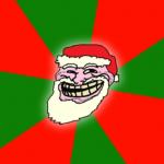 christmas santa claus troll face meme