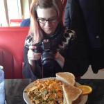Hipster Taking Picture of Lunch