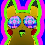 pikachu on acid - rainbow meme