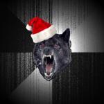 Christmas Insanity Wolf meme