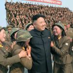 Kim Jong-un & lady soldiers