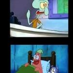 Squidward and patrick meme