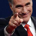 Mitt Romney pointing