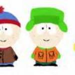 the 4 main south park boys