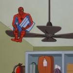Spiderman on Fan meme