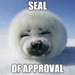 Seal Of Approval | SEAL OF APPROVAL | image tagged in seal of approval | made w/ Imgflip meme maker