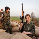 Female Kurdish fighters against ISIS meme