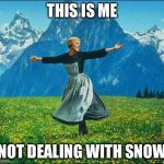 Sound of Music | THIS IS ME NOT DEALING WITH SNOW | image tagged in sound of music | made w/ Imgflip meme maker