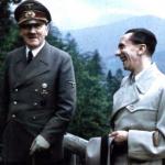 Hitler and Goebbels laughing