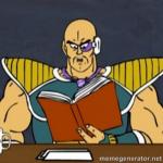 nappa reading a book