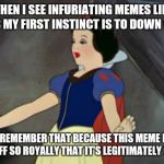 STAND BACK Y'ALL | WHEN I SEE INFURIATING MEMES LIKE THIS MY FIRST INSTINCT IS TO DOWN VOTE THEN I REMEMBER THAT BECAUSE THIS MEME PISSED ME OFF SO ROYALLY THA | image tagged in stand back y'all | made w/ Imgflip meme maker
