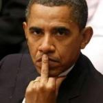 Obama Middle Finger