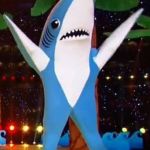 Left Shark is not amused | SERIOUSLY?! WHAT THE HELL?! | image tagged in half-time shark,left shark,unamused,shark | made w/ Imgflip meme maker