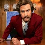 Ron Burgundy Leaning