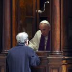 Pope Francis in Confessional