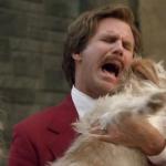 Anchorman Ron Burgundy and Baxter