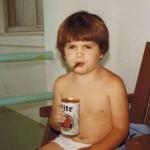 Kid with beer