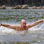 Putin swimming