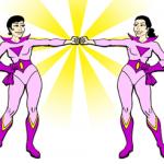 wonder twins ladies meme