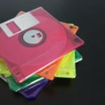 colored floppy disks