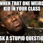 stupid | WHEN THAT ONE WEIRD KID IN YOUR CLASS ASK A STUPID QUESTION | image tagged in stupid | made w/ Imgflip meme maker
