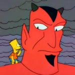 Bart Simpson and the Devil meme