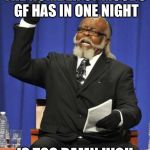Jerk is to damn high! | THE NUMBER OF MOODS GF HAS IN ONE NIGHT IS TOO DAMN HIGH | image tagged in jerk is to damn high | made w/ Imgflip meme maker