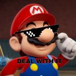 Mario Deal With It meme
