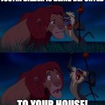 Lion King | JUSTIN BIEBER IS BEING DEPORTED TO YOUR HOUSE! | image tagged in memes,rafiki troll,justin bieber | made w/ Imgflip meme maker