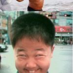 brock lesnar and funny smile asian kid | WHEN SHE'S NOT LOOKING WHEN SHE'S LOOKING | image tagged in brock lesnar and funny smile asian kid | made w/ Imgflip meme maker
