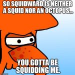 You Gottta Be Squidding Me | SO SQUIDWARD IS NEITHER A SQUID NOR AN OCTOPUS... YOU GOTTA BE SQUIDDING ME. | image tagged in you gottta be squidding me | made w/ Imgflip meme maker
