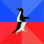 Socially awkward penguin awesone