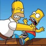 Bart Simpson Choked By Homer
