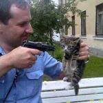 Police and kitten