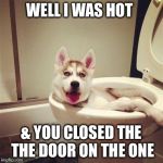 Well I tried | WELL I WAS HOT & YOU CLOSED THE THE DOOR ON THE ONE | image tagged in well i tried | made w/ Imgflip meme maker