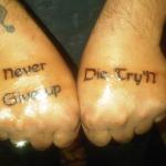 Never give up