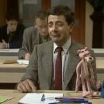 Mr Bean during exam