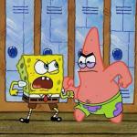 SpongeBob And Patrick Fighting meme