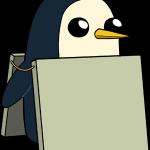 gunter penguin blank sign meme