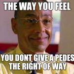 Its great to be alive! | THE WAY YOU FEEL WHEN YOU DONT GIVE A PEDESTRIAN THE RIGHT OF WAY | image tagged in driving,happy,life | made w/ Imgflip meme maker