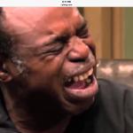 Butthurt old black guy crying meme