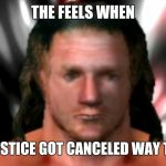 Feels Triple H | THE FEELS WHEN YOUNG JUSTICE GOT CANCELED WAY TOO SOON | image tagged in feels triple h | made w/ Imgflip meme maker