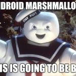 Stay Puft Marshmallow Man | ANDROID MARSHMALLOW THIS IS GOING TO BE BIG | image tagged in stay puft marshmallow man | made w/ Imgflip meme maker