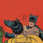 Batman slaps robin