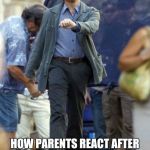 Dicaprio walking | HOW PARENTS REACT AFTER DROPPING THEIR KIDS OFF FOR THE FIRST DAY OF SCHOOL | image tagged in dicaprio walking | made w/ Imgflip meme maker