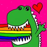 Rainbow dinosaur 
